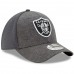 Men's Oakland Raiders New Era Graphite Shadowed Team 2 39THIRTY Flex Hat 2771624